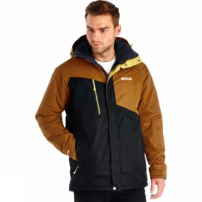 Regatta Mens Fermont Jacket Black/ Gold Cumin Regatta Mens Fermont Jacket Black/ Gold Cumin